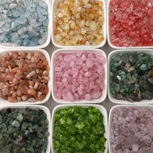Perles en Verre Concassé Irrégulières Pour Fabrication de Bijoux DIY Bracelet Collier Artisanat Perles en Vrac
