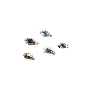 Gefacetteerde glazen druppelkralen met zijgat voor DIY-sieraden maken en armbanden