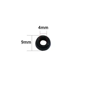 Black acrylic big hole bead for DIY jewelry making with 9mm outer diameter