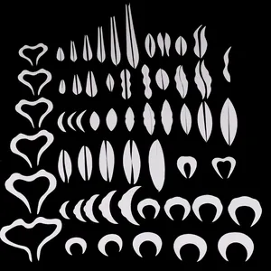 Vista dettagliata di vari modelli pretagliati bianchi per accessori per capelli Hanfu DIY