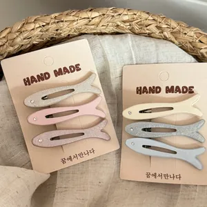 Lindo Pasador de Pelo de Pececito con Diamantes de Imitación para Mujer Niña Pinza de Pico de Pato Dulce Accesorios para el Cabello Hechos a Mano