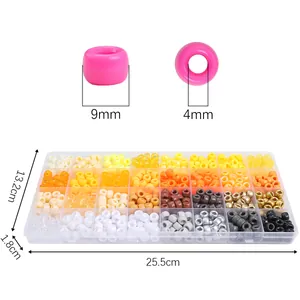 Detailed dimension diagram for 32-compartment jewelry bead kit and individual 9mm beads