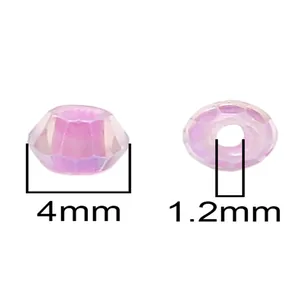4mm gefacetteerde paarse iriserende kristallen kralen met 1,2mm gat voor sieraden