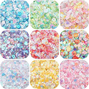 Mixed colorful shaped sequins and glitters for DIY craft and garment accessories