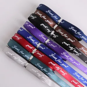 Multi-color satin ribbons with 'Just for you' print for gift packaging and DIY crafts.