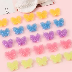 Süße Schmetterling Harz Perlen Zuckergranulat Textur DIY Schmuckherstellung Handgefertigtes Zubehör Für Ohrringe Halskette Armband