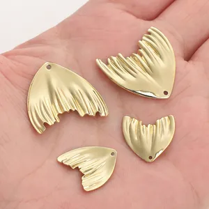 14K goud gevulde koperen zeemeerminstaart hangers voor DIY sieraden maken accessoires