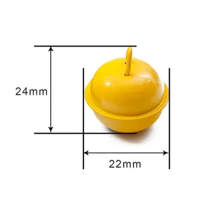 Campanello in ferro giallo per fai da te con misure di 24mm di altezza e 22mm di larghezza