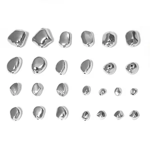 Sélection de perles d'espacement irrégulières en plastique CCB argenté pour bijoux
