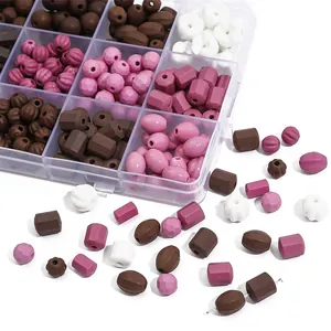 Handmade Kiln-fired Ceramic Loose Beads For DIY Bracelet Necklace Making Purple Dark Coffee White Round Olive Column Pumpkin Shape Jewelry Accessories