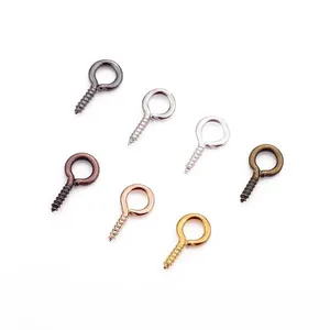 Lot de vis à œillet en fer aux finitions métalliques pour la création de bijoux DIY
