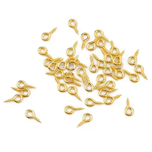 Lot de vis à œillet en fer doré pour la fabrication de bijoux DIY faits à main