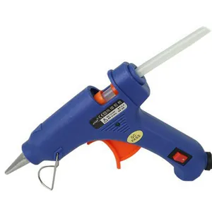 Portable blue electric hot melt glue gun for DIY handmade jewelry making crafts
