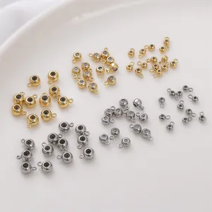 DIY Κοσμήματα Κατασκευή Αξεσουάρ Κράμα 14K Χρυσό Ασημί Επικαλυμμένο Σιλικόνης Χάντρες Τοποθέτησης Με Θηλιά Για Κολιέ Βραχιόλι Χειροποίητα
