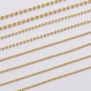 Χάλκινες αλυσίδες με χάντρες 14K σε διάφορα μεγέθη για την κατασκευή κοσμημάτων DIY