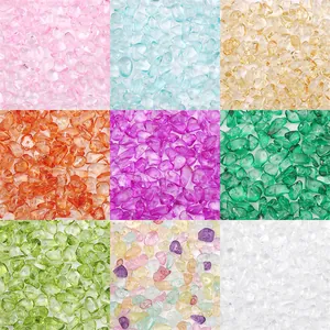 Bunte unregelmäßige Glassteinchips für DIY-Handykette und Schmuckherstellung