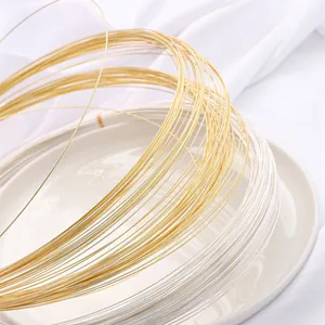 High-quality gold and silver metallic jewelry wires for DIY handmade crafts and accessories.