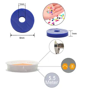 Guide de taille détaillé pour perles en argile de 6mm et fil élastique de 5,5 mètres