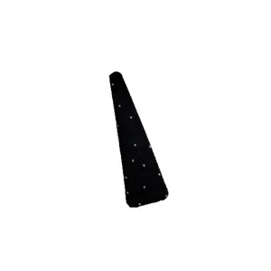 Elegant black triangular hair clip with white polka dot texture for stylish women