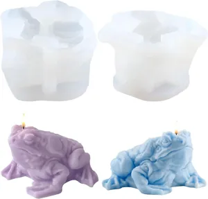 Detailed frog silicone mold for DIY aromatherapy toad candles and home decor crafts