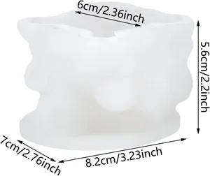 Dimensions détaillées du moule en silicone motif fleur de tortue pour bougies et savons