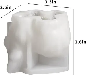 Vue technique détaillée d'un moule en silicone pour vache Highland avec dimensions