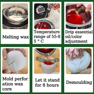 Guide d'instructions par étapes pour fabriquer des bougies lotus avec un moule