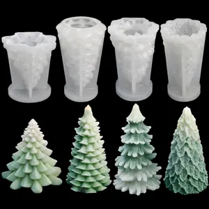 Weihnachtsbaum Silikonform DIY Duftkerze Kiefer Form Handgefertigte Backform Kuchen Harz Gips Dekoration Werkzeug