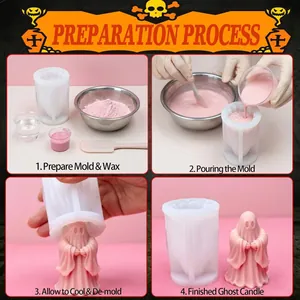 Guide de bricolage étape par étape pour créer des bougies fantômes en silicone