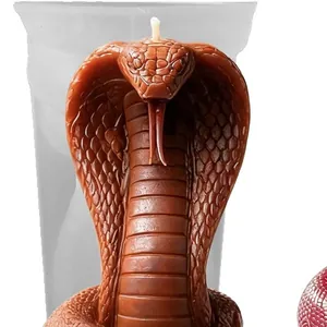 Cobra shaped silicone mold for DIY Halloween aromatherapy candles and soap