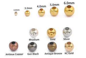 Multiple sizes and colors of iron spacer beads for DIY jewelry making