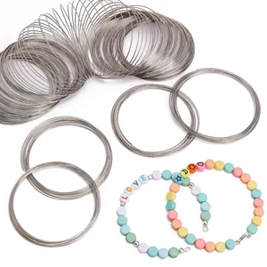 High-quality memory steel wire loops and colorful beaded bracelets for DIY jewelry making
