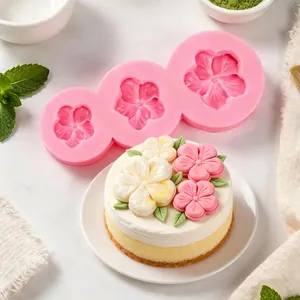 Stampo in Silicone a Forma di Fiore a Cinque Petali per Decorazione Torte in Pasta di Zucchero Artigianato Fai-da-te in Resina Cioccolato Rosa