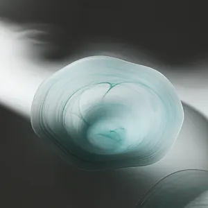 Creative flower-shaped frosted glass fruit bowl with elegant blue marbled ink patterns.