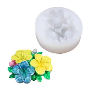 Molde de silicona de flores 3D para manualidades de resina, jabón y velas