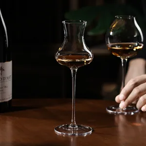 Creative Trumpet Shape Crystal Glass Stemware Elegant Champagne Martini Cocktail Nosing Wine Glass For Banquet Wedding Party