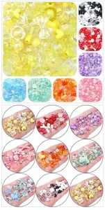 Vibrant mix of multi-shaped acrylic beads for DIY necklace and bracelet jewelry making