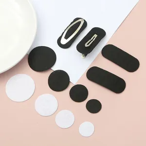 Runde Ovale Vliesstoff Filzpads Für Haarnadel DIY Handgemachte Haarschmuck Schwarz Weiß Filz Basis Pads Für Handwerk