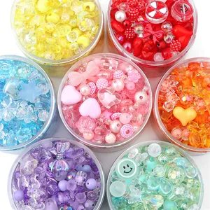 Vintage Baroque Acrylic Beads For DIY Jewelry Making Handmade Necklace Bracelet Pendant Accessories Colorful Mixed Beads