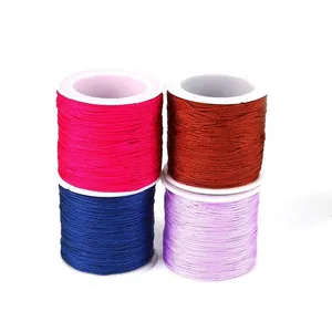 Lot de 4 cordons en nylon colorés de 0,8 mm pour la création de bijoux DIY artisanaux