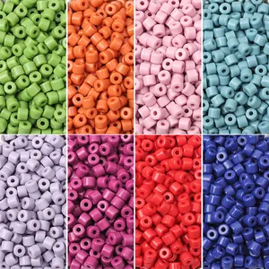 Acryl Zylinder Perlen Bunte Zwischenperlen Für DIY Armband Halskette Schmuckherstellung Handgefertigte Lose Perlen
