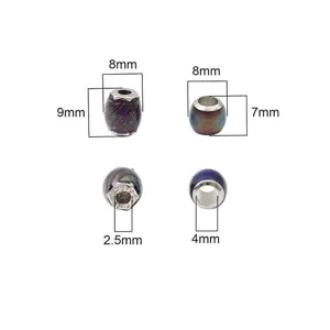 Temperature sensitive color changing resin beads with 4mm large hole for DIY jewelry