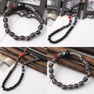 Temperature sensitive resin bead bracelet with alloy spacers for handmade DIY jewelry