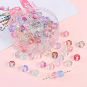 8mm colorful jelly bubble round beads for DIY jewelry making crafts