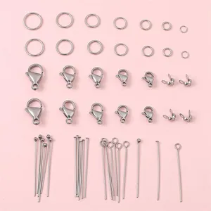 Edelstahl-Karabinerverschlüsse, Biegeringe und Schmucknadeln für DIY-Perlenarbeiten