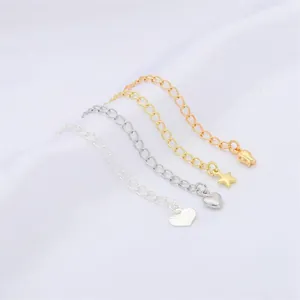 14K gold filled extension chains in four metal finishes for DIY jewelry making accessories