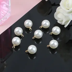 Pendentifs Charmes en Perles Artificielles ABS Avec Boucle en Métal pour la Fabrication de Bijoux DIY Boucles d'Oreilles Accessoires Cheveux