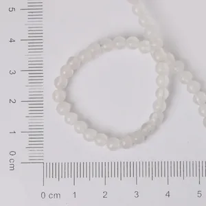 Natural white crystal jade round beads for DIY bracelet and necklace making