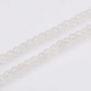 Natural white crystal round loose beads for DIY jewelry making bracelets and necklaces