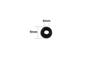 Detailed size specification for 9mm black acrylic bead with a 4mm large hole for DIY